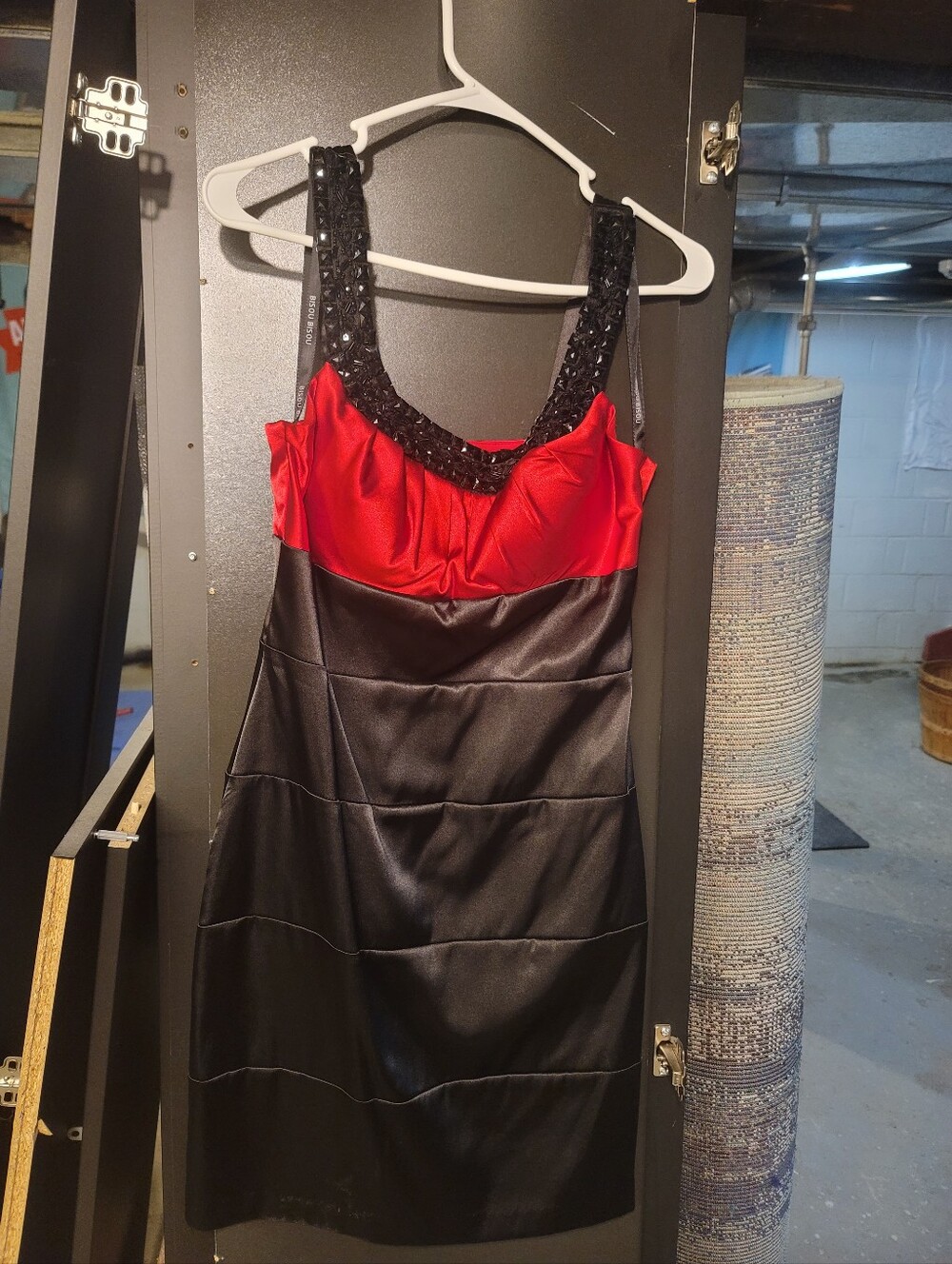 Elegant Red and Black Dress